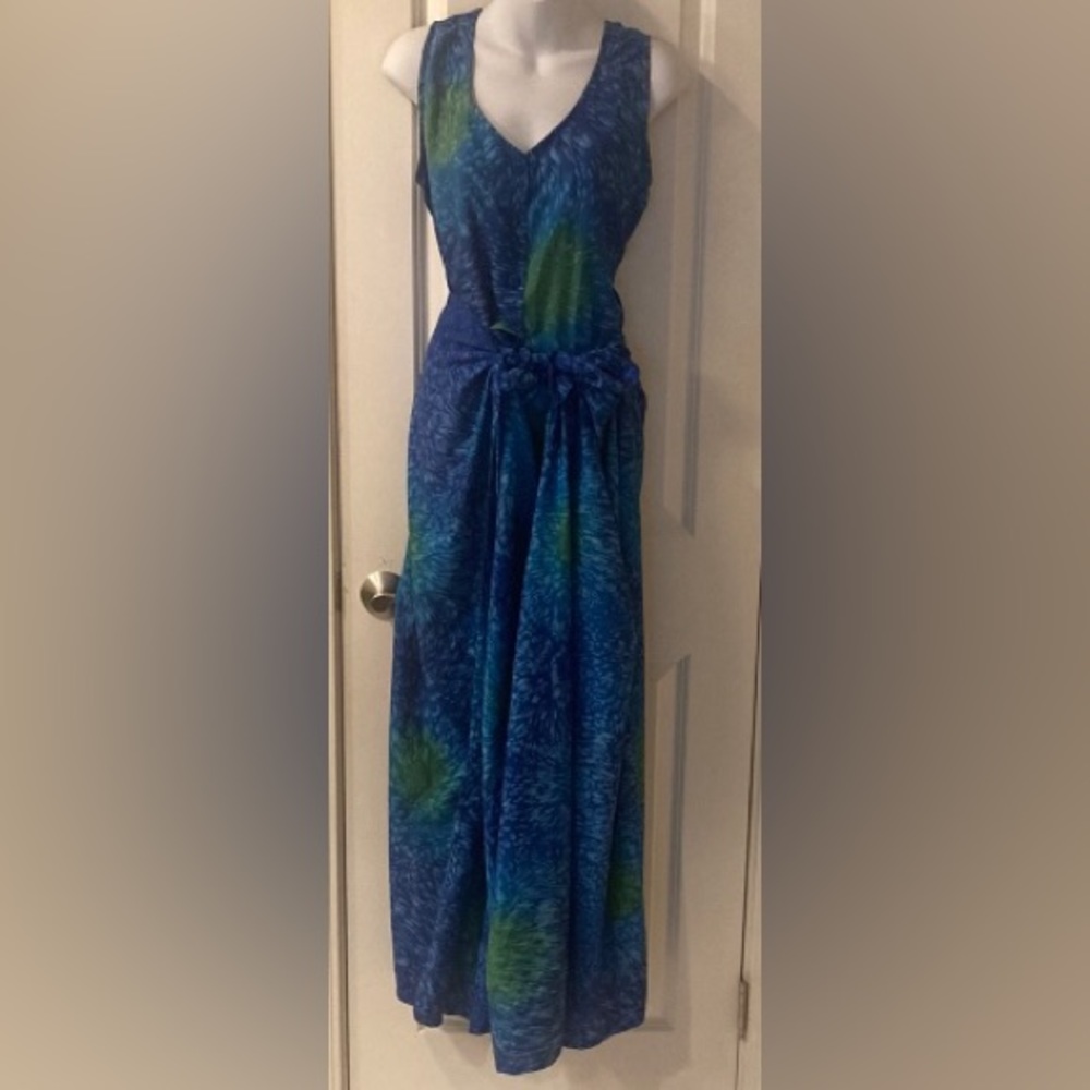 Rima Beachwear-Large-Button Front Top Wraparound Side Ties Pants-100% Terrivoile